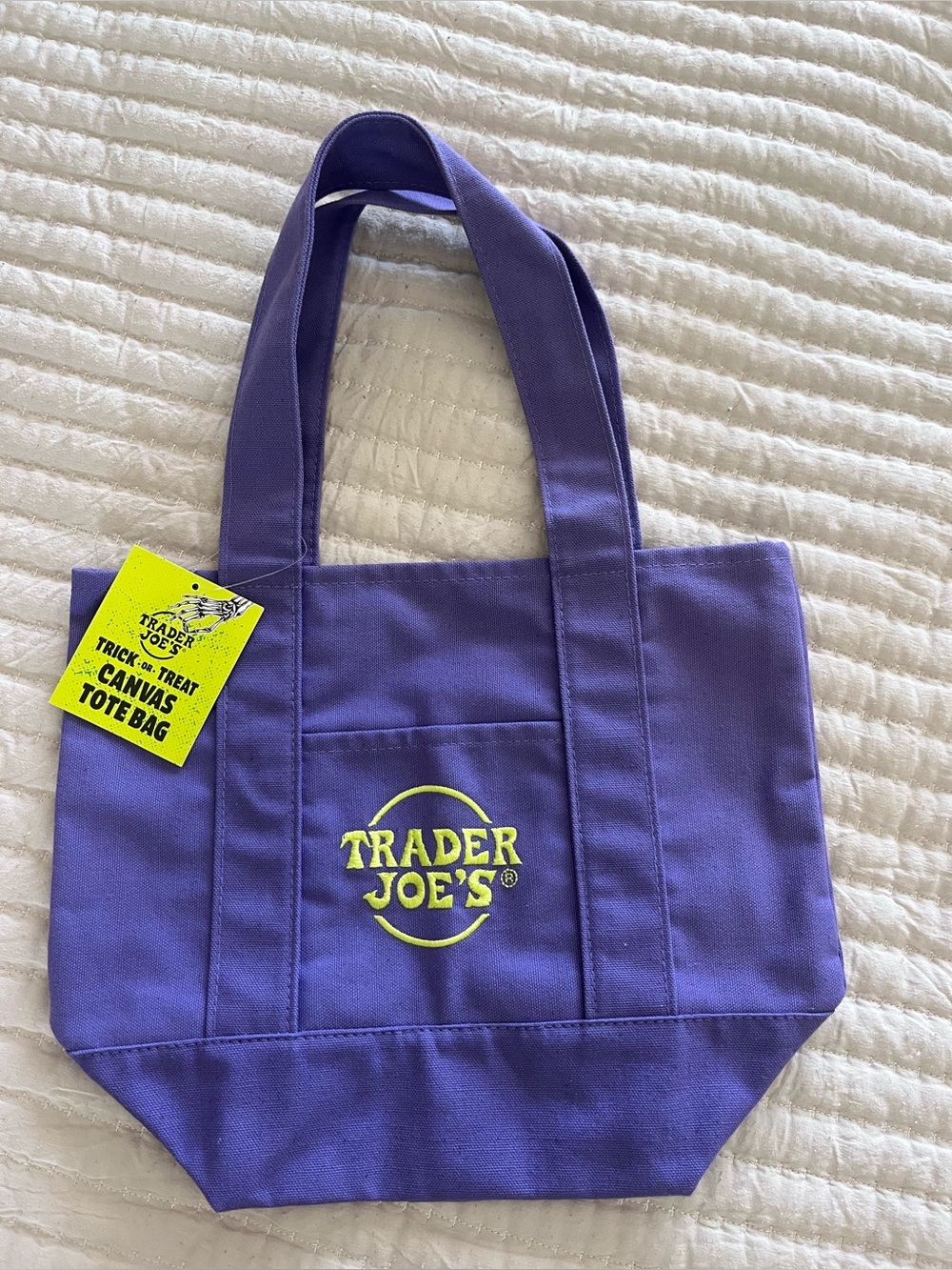 Trader Joe’s Purple mini Canvas Tote Bag collectible
